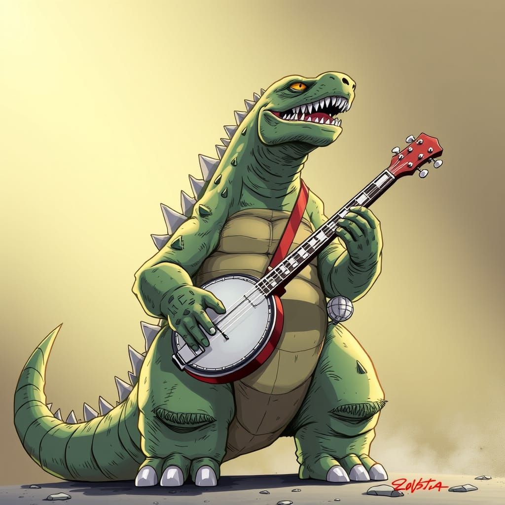 Godzilla's Anime Banjo Serenade