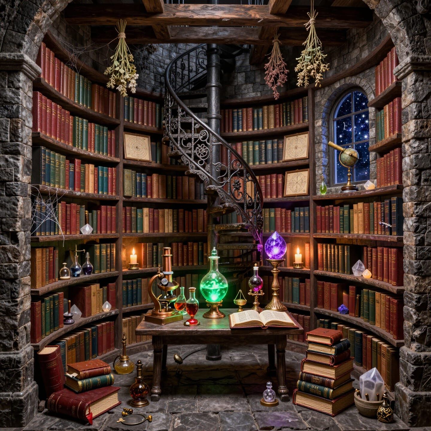 Hidden Alchemist Library Diorama