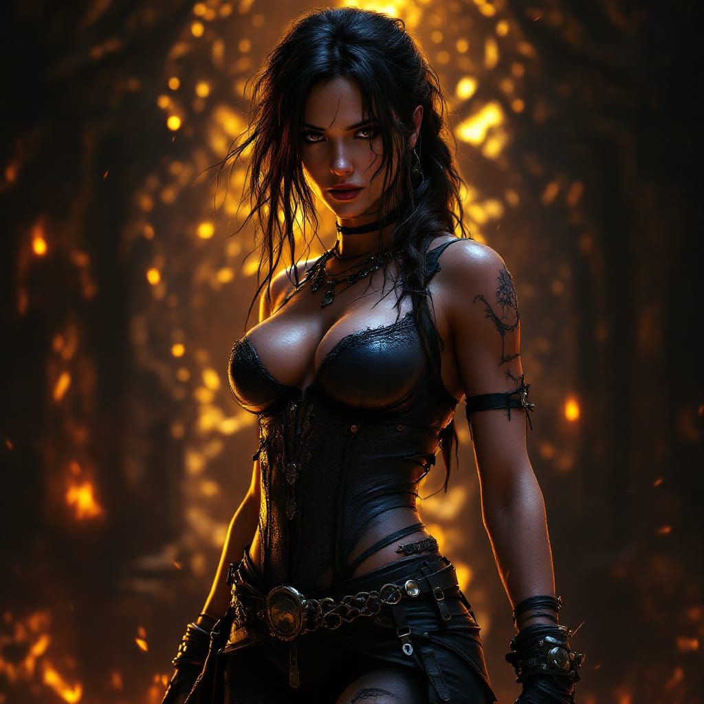 Lara Croft in Dark Fantasy Adventure