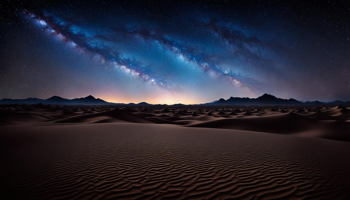 Starry Desert Night Sky: Premium Quality Image