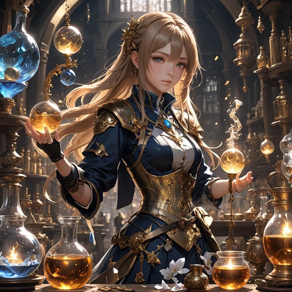 Detailed 3D Anime Art Inspired by Alchemy
