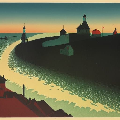 Postal Vampires on a River, Dark Anime Style