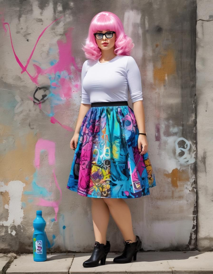 Psychedelic Athlete Portrait in Alcohol Ink Style