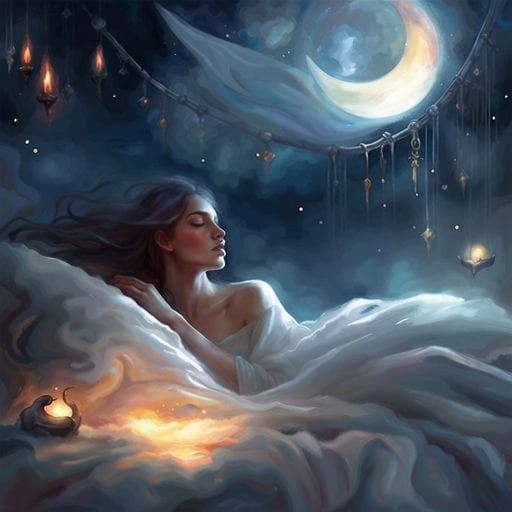 Night Landscape with Dreamy Echoes