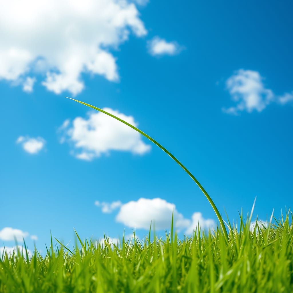 Slender Blade Defies Gravity in Dreamlike Sky