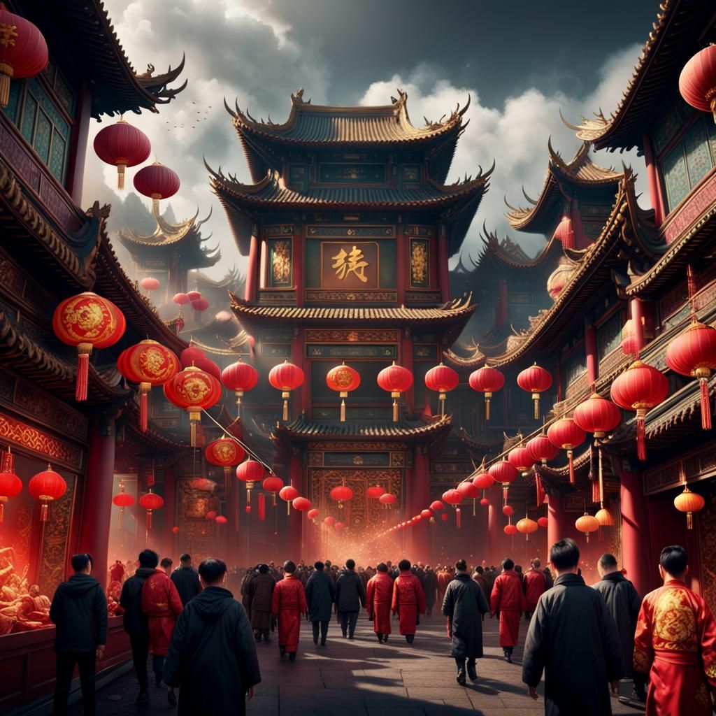 Epic Chinese New Year Digital Painting