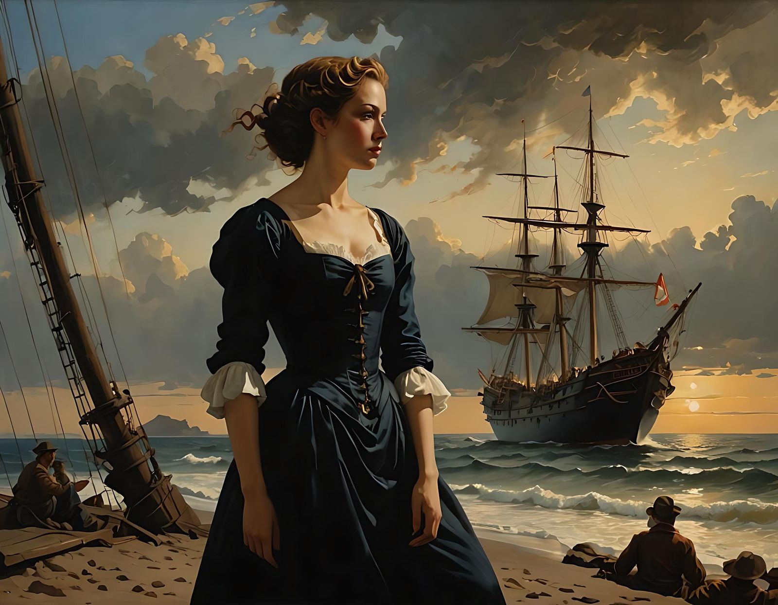 Dynamic Baroque Allegory with Theatrical Intensity