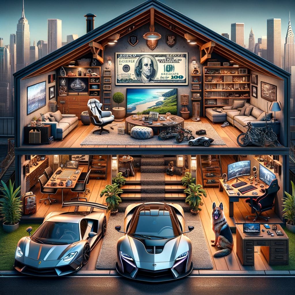 Ultra-Luxury NYC Penthouse with Sports Car and Gaming Setup