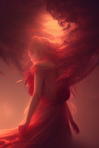 Ominous Woman Loses Memory of Warmth in Fantasy Art