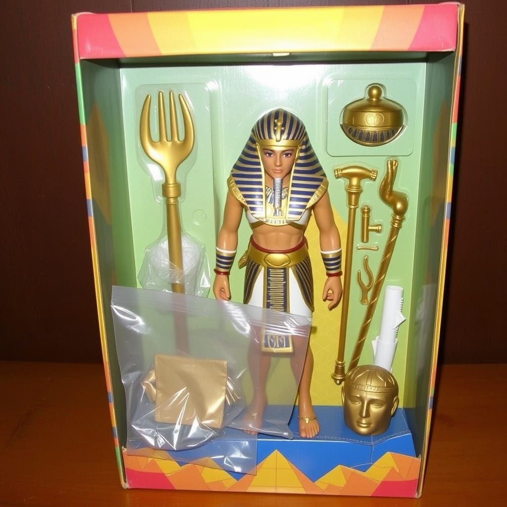 Vintage Egyptian Pharaoh Action Figure in Mint Condition