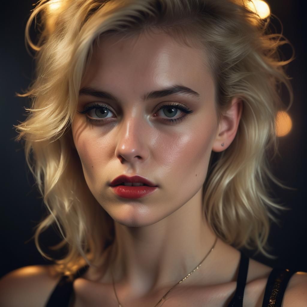 Glamorous 80s Fashion Portrait in High Resolution