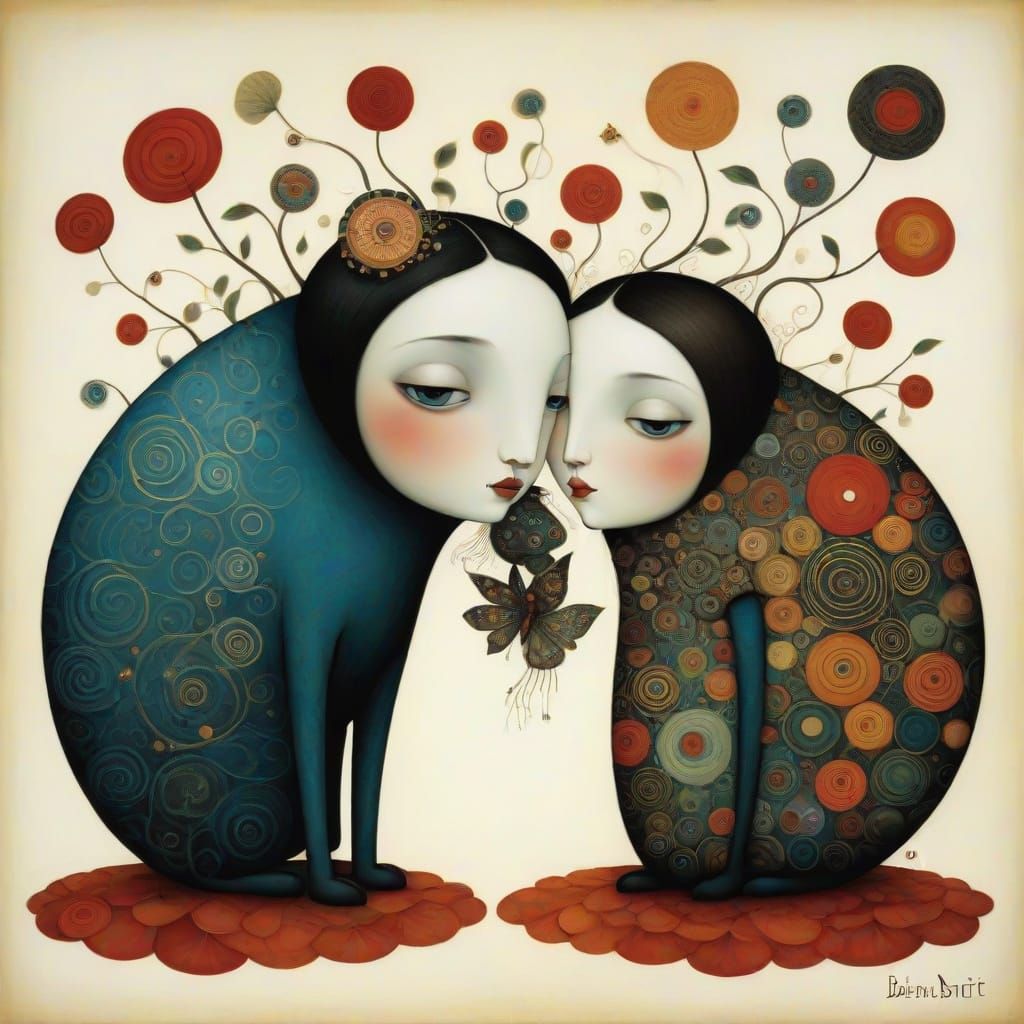 Naive Folk Art Masterpiece in Art Brut Style