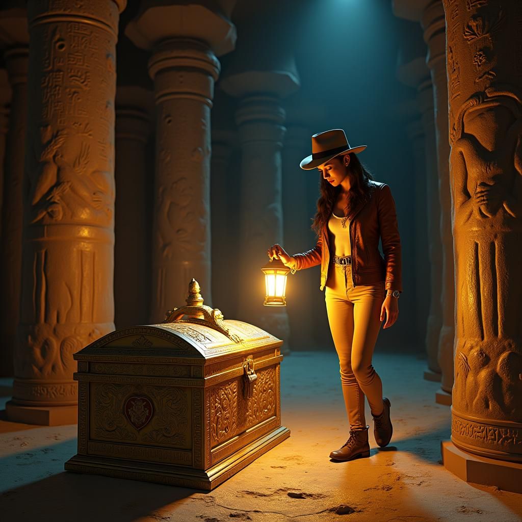 Adventurous Woman Finds the Ark of the Covenant