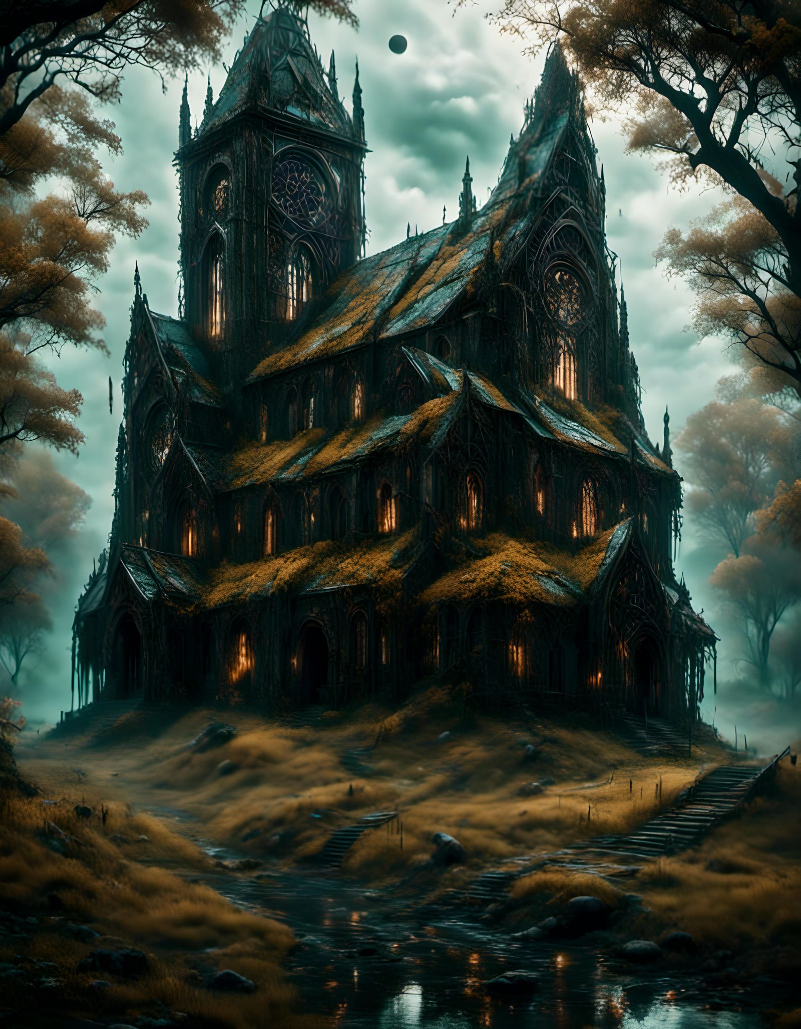 Creepy Abandoned Church in Forgotten Forest