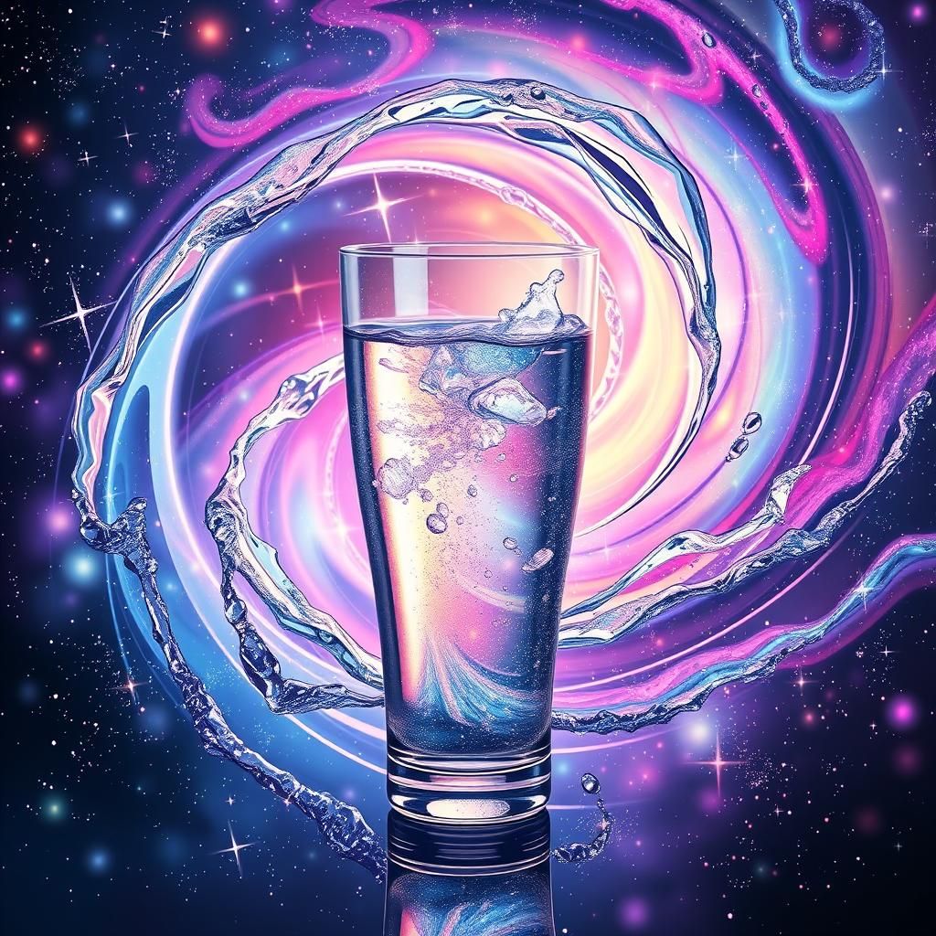 Expensive Water in Glass with Cosmic Swirls