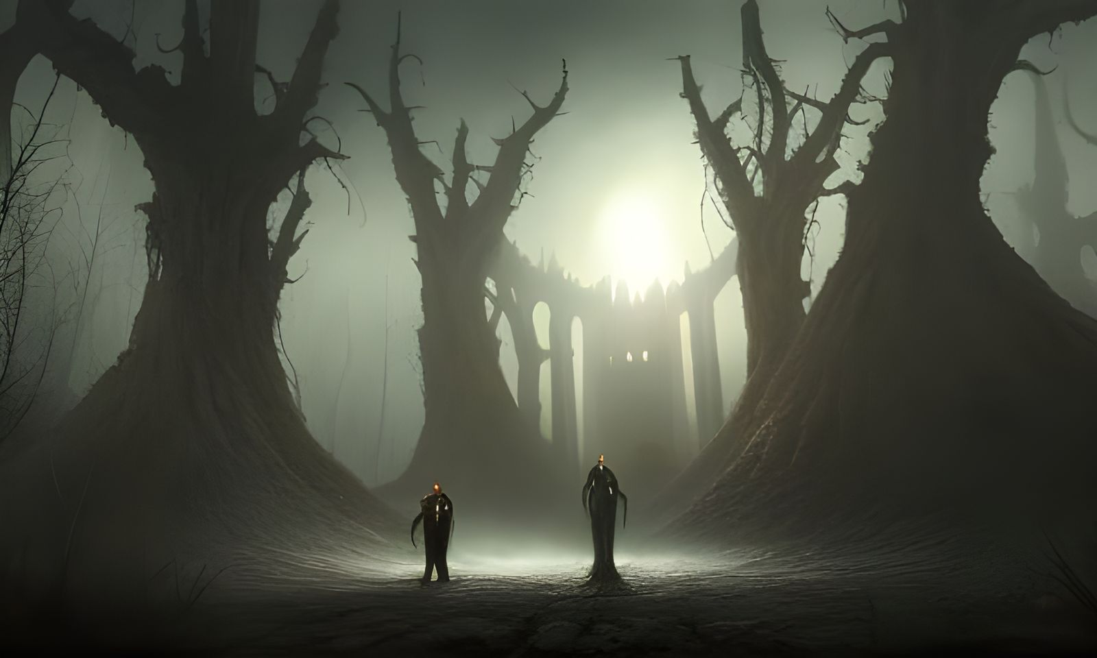 Dark Post-Apocalyptic World Ruined by Eldritch Creature