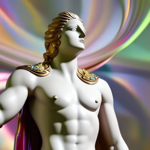 Bismuth Statue Art of Male God Venus