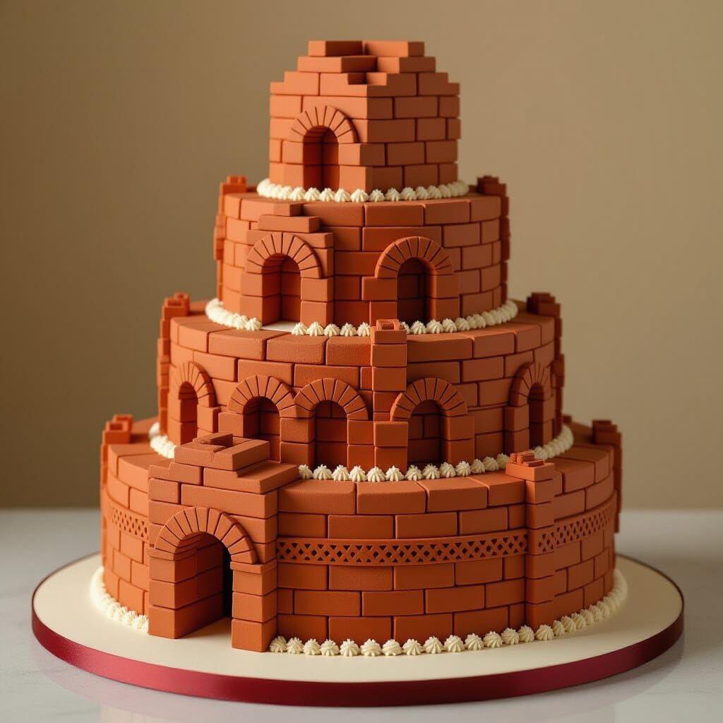 Adobe Brick Birthday Cake: An Architectural Marvel