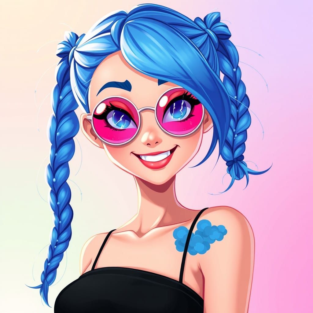 Base prompt: Image is a vibrant digital illustration featuri...