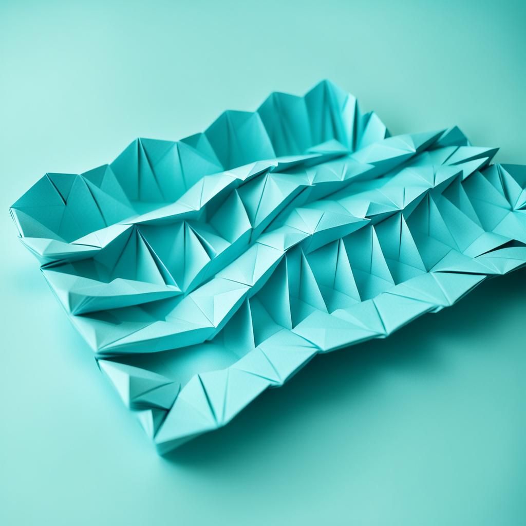 Origami Stadium Papercraft in Soft Focus