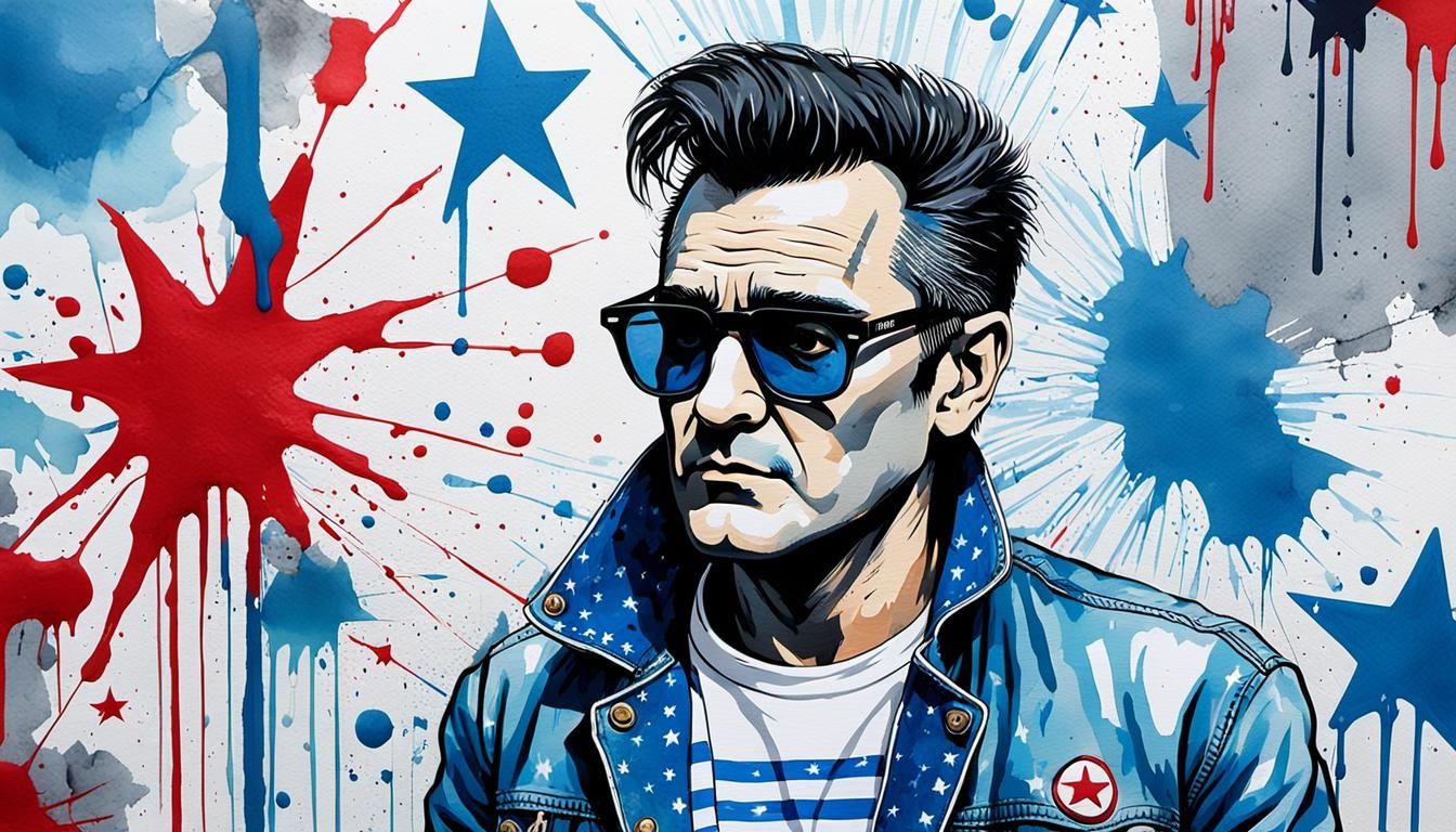 Morrissey in Pop Art Style on London Street