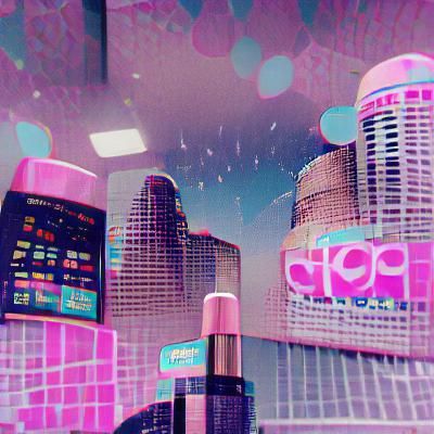 Vibrant City Pop Aesthetic Image