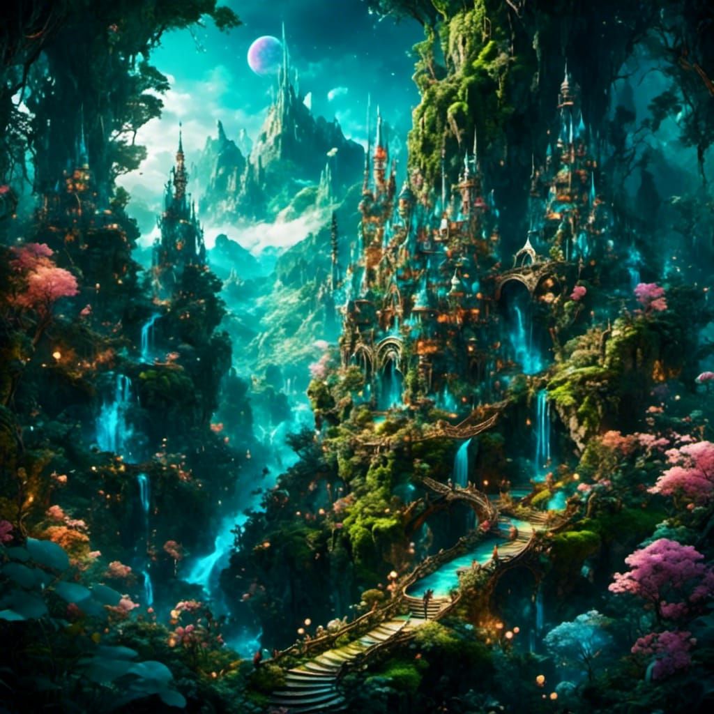 fantasy nature castle