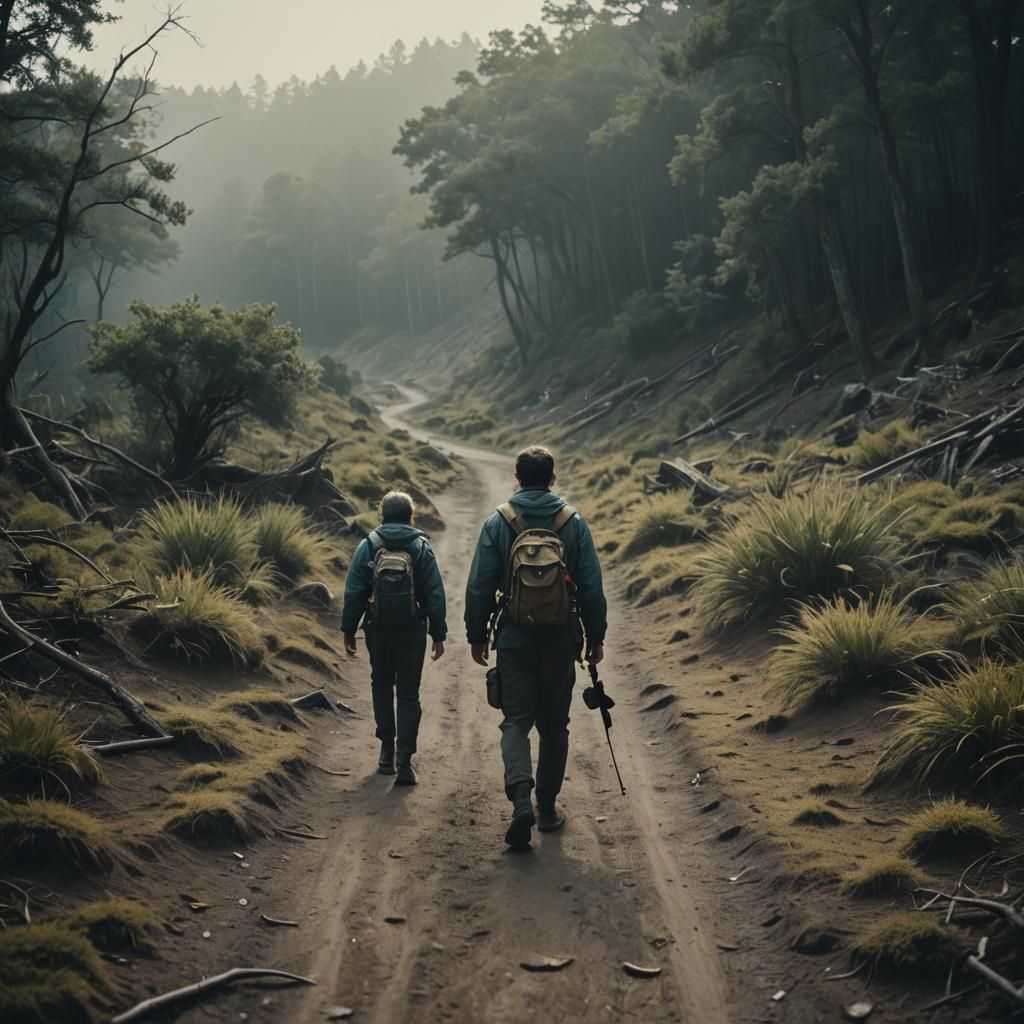 Dramatic Cinematic Still with Film Grain and Vignette