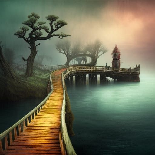 Fantastical Long Bridge Over the Sea