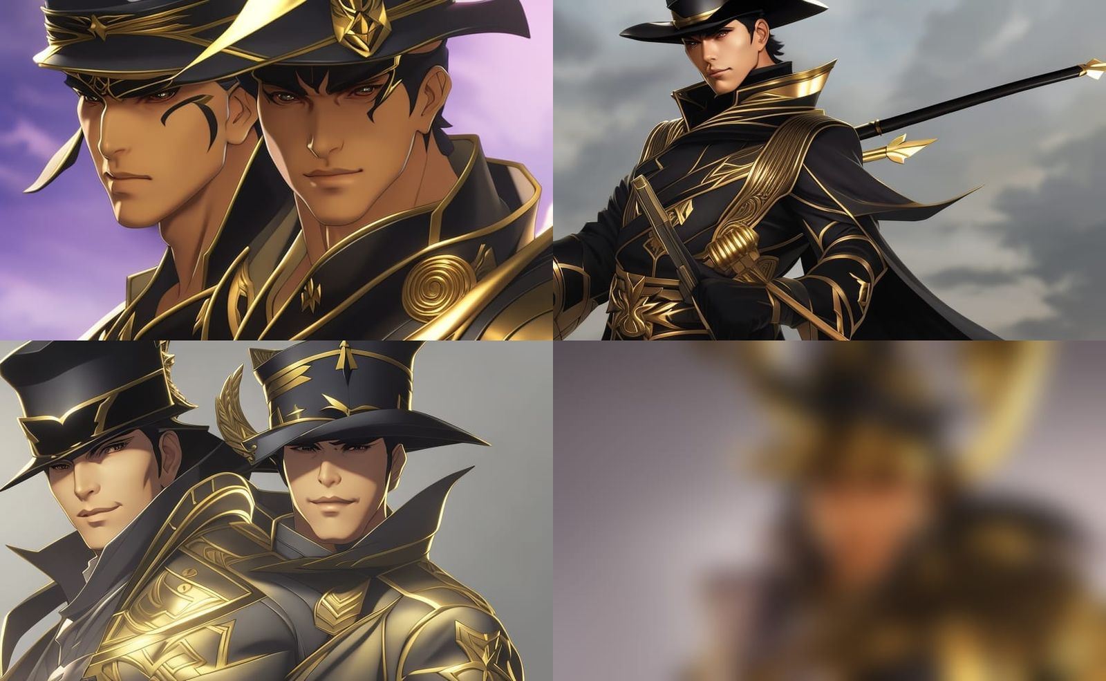 Jotaro Kujo Requiem: Hyperdetailed Portrait