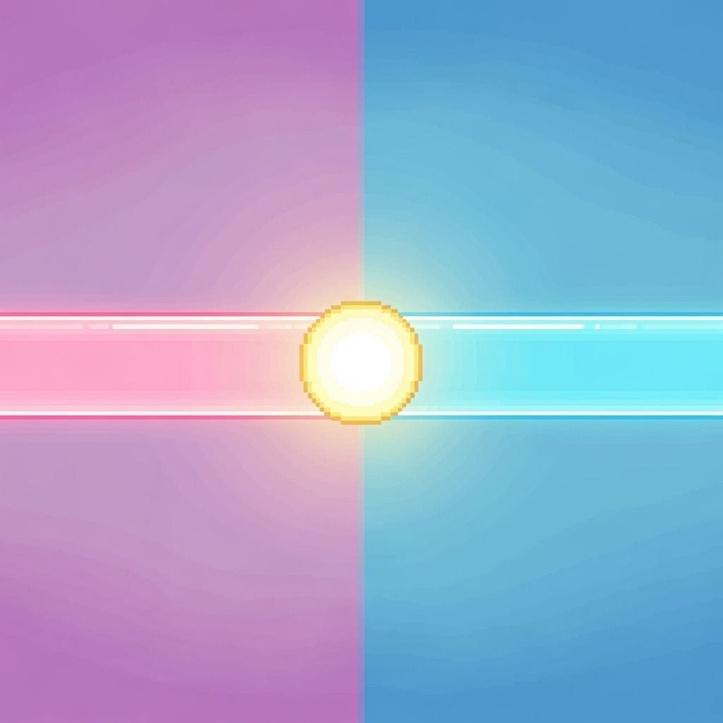 Pastel Pixel-Art Bar with Golden Circle Game Sprite