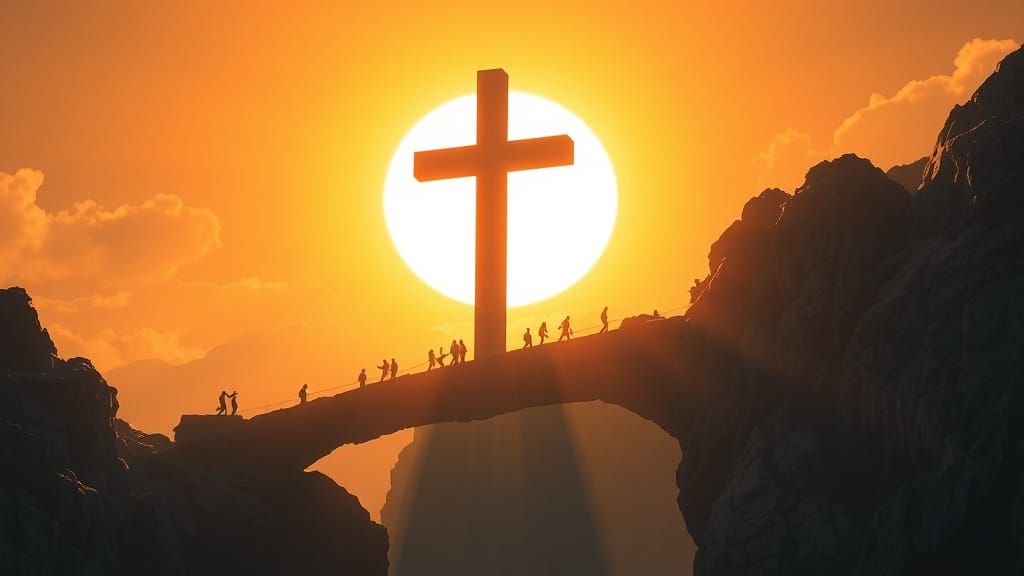 Glorious Calvary Cross Bridge in Art Nouveau Style