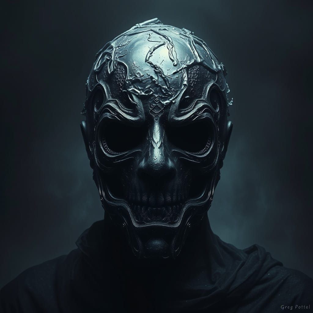 Cyberpunk Horror Scene in Liquid Metal