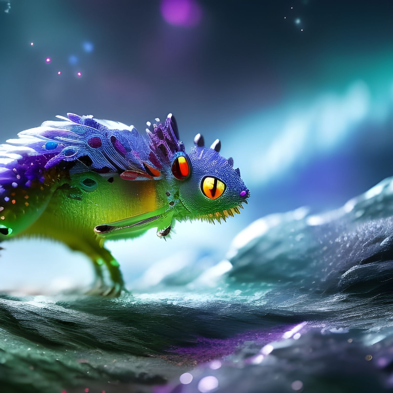 Hyperdetailed Quantum Creature Macro Photograph