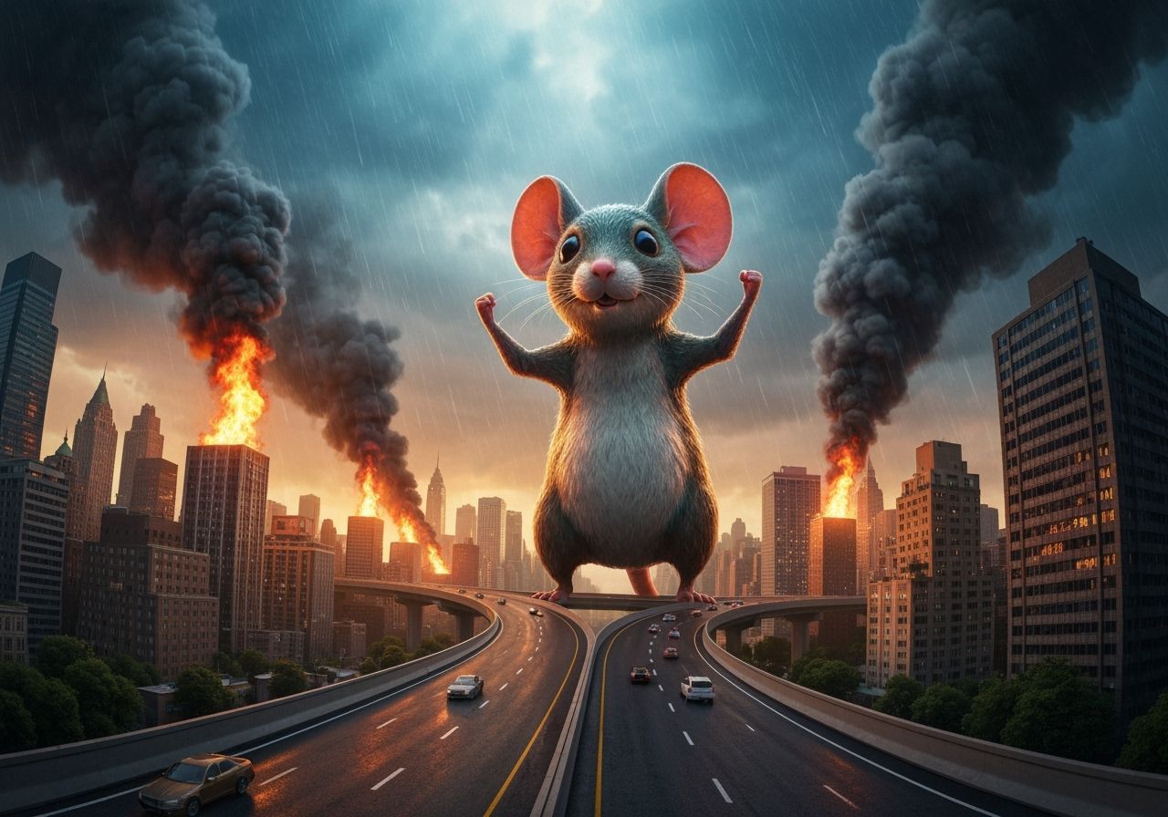 Giant Mouse Kaiju Overwhelmed New York City