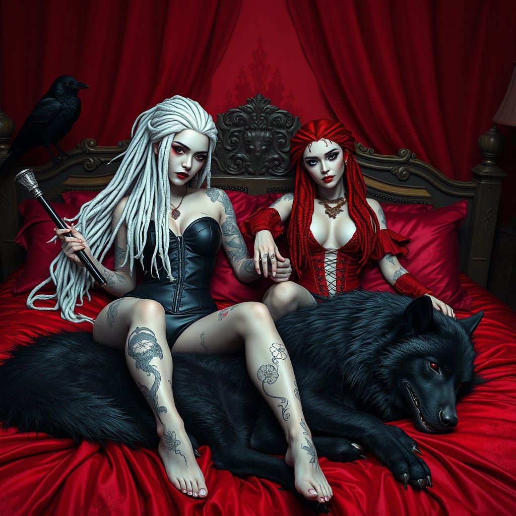 Asian Vampire Queens in Gothic Splendor