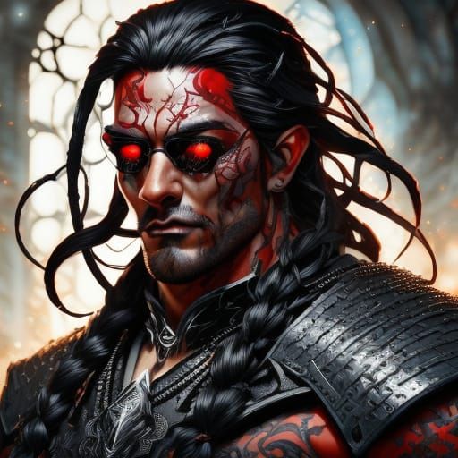 Cyberpunk Wrestler Emerges from Shattered Package in Dark Fa...