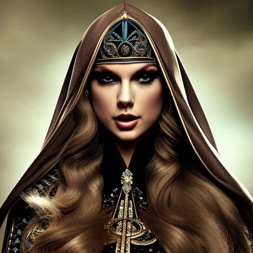 Taylor Swift as Priestess: Hyperrealistic 64MP Portrait