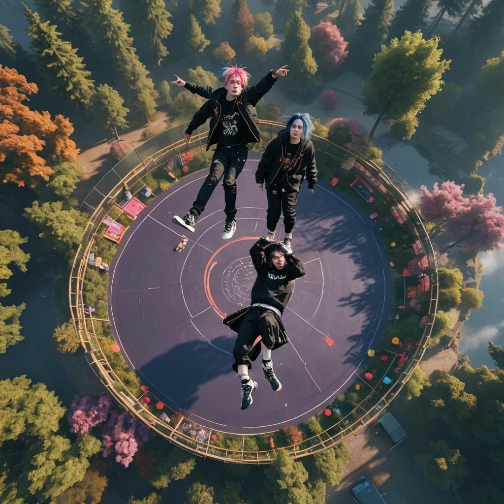 Yungblud and Billie Eilish on Trampoline, Detailed Digital A...