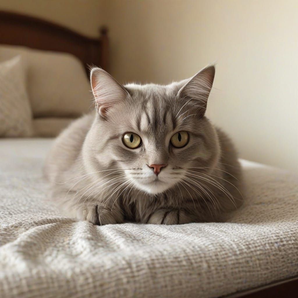 Hyperrealistic Cat Portrait Generated by AI