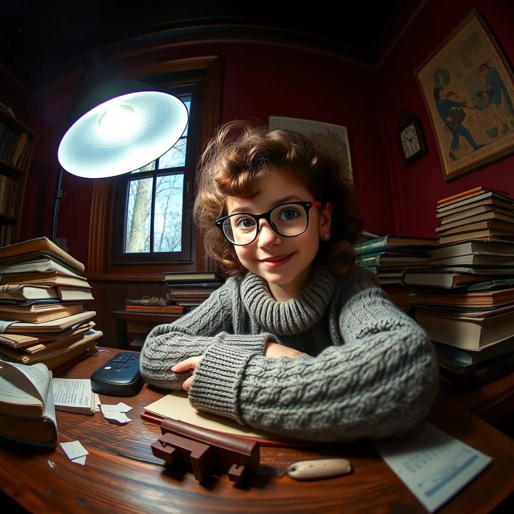 Whimsical Study Session in Moody, Fauvist Style