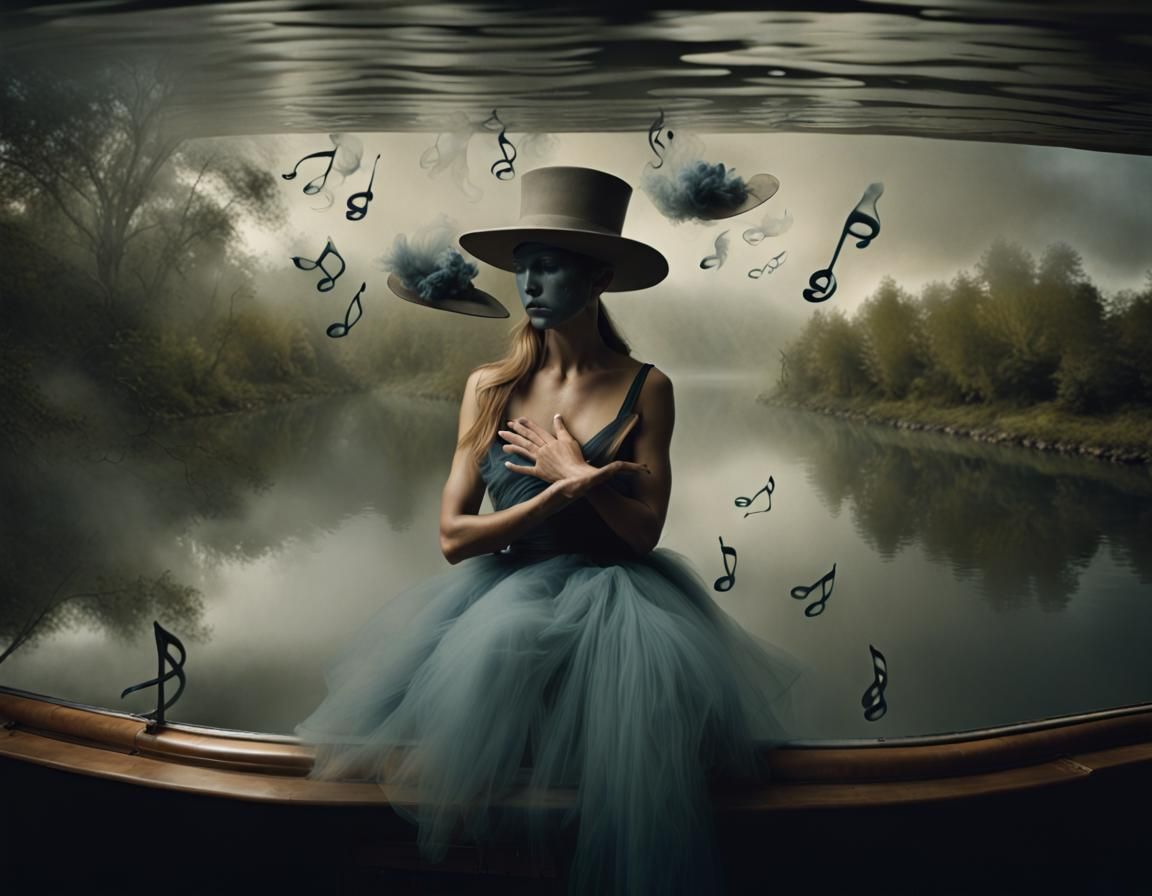 Masked Dancer in Double Exposure Photography