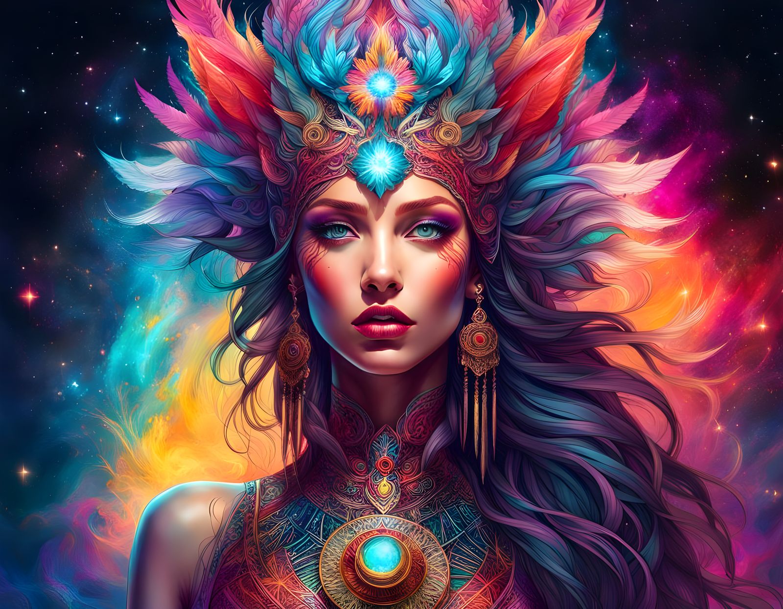 Goddess of Galaxies by "Weird Insaan"