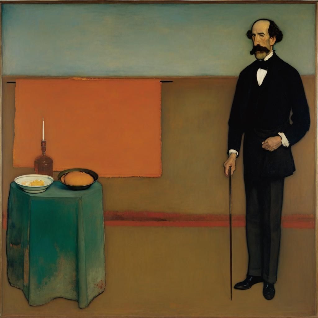 Abstract Thanksgiving in Color Field Style