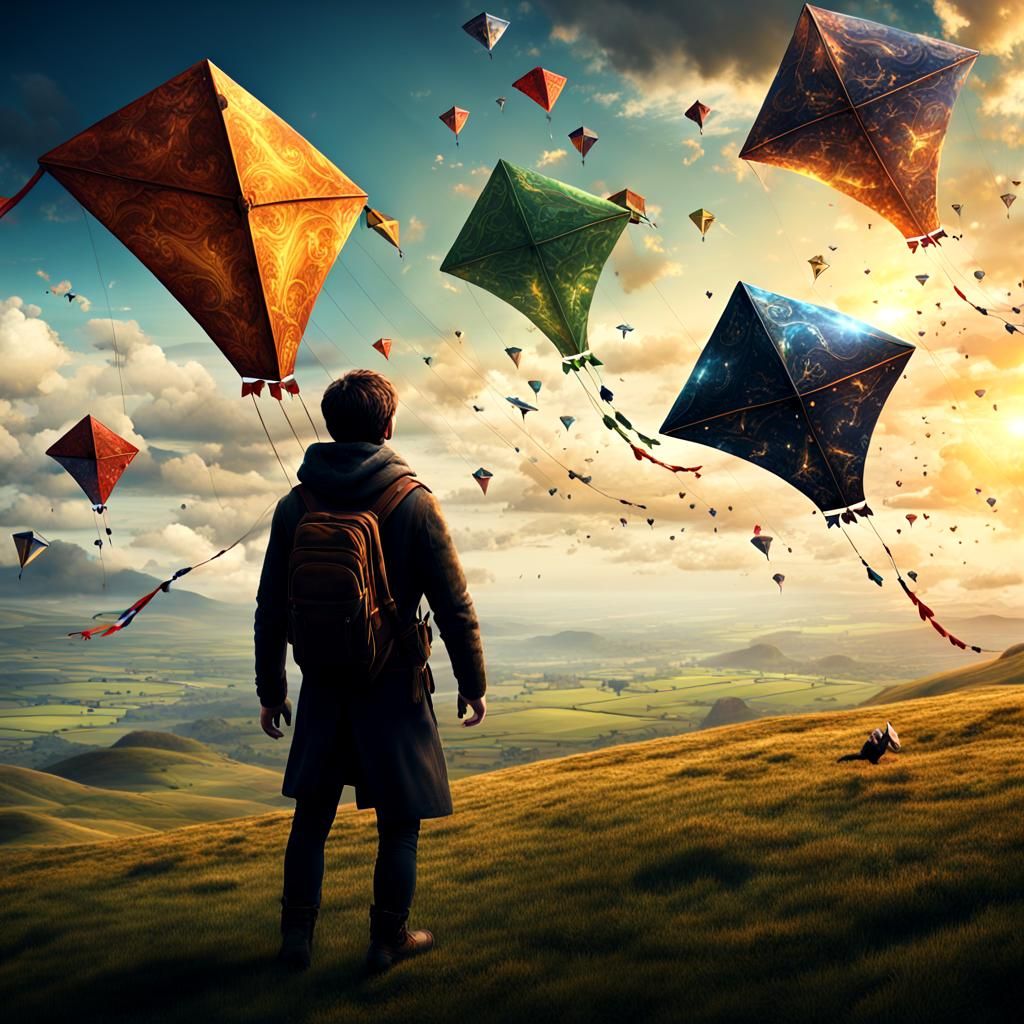Epic Kite Soaring to the Universe