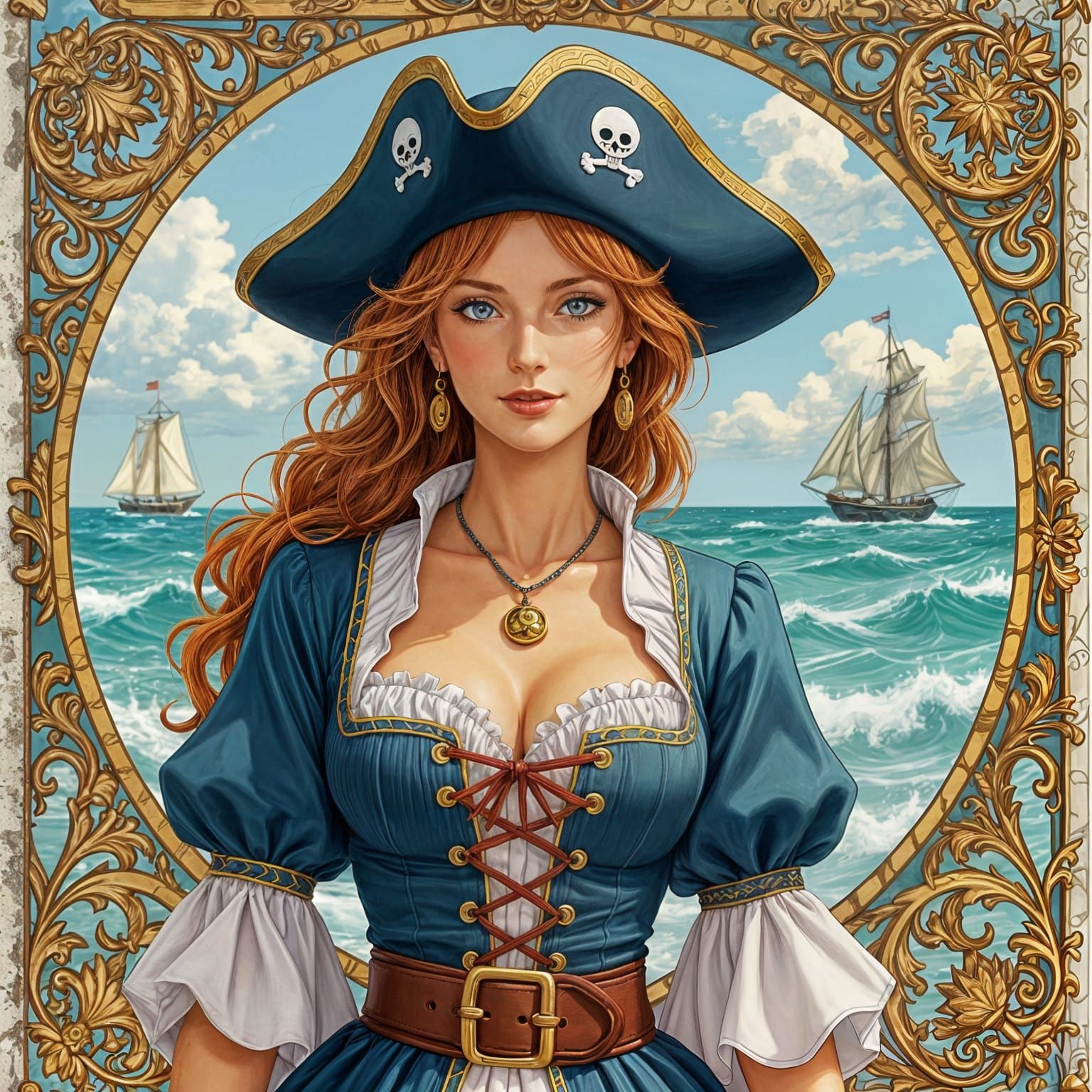 Nami from One Piece in an Attractive Outfit