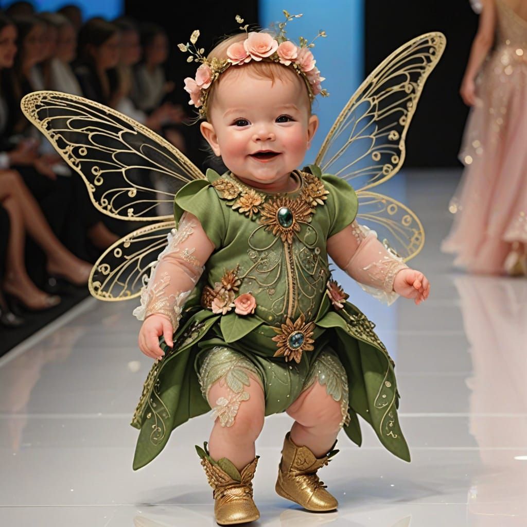 Fairy Princess Baby Struts Down the Catwalk