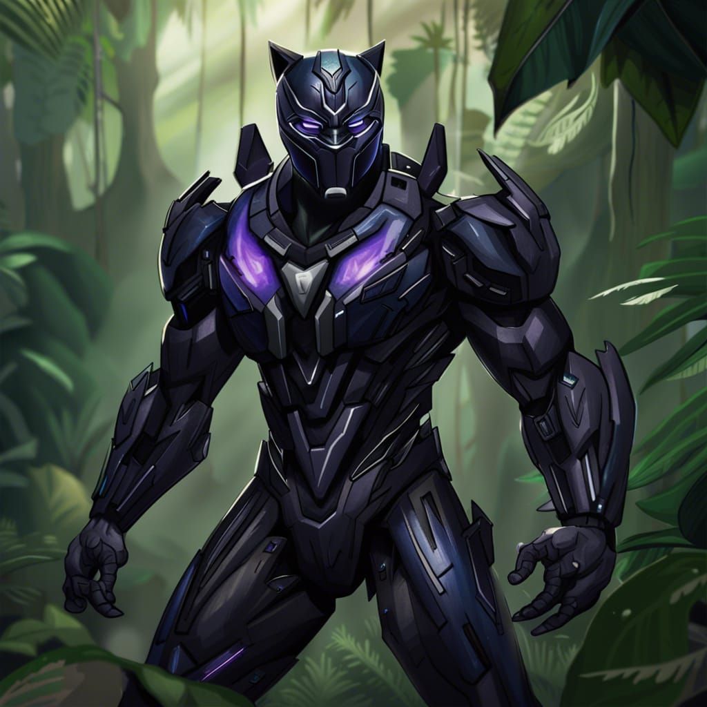 Decepticon Black Panther in Jungle
