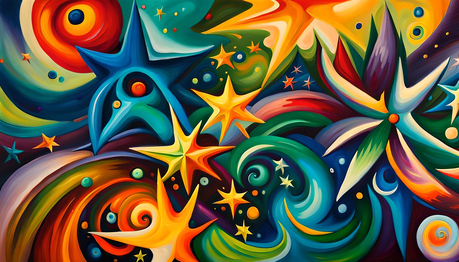 Swirling Newborn Stars in Electromagnetic Plasma: Impasto Pa...