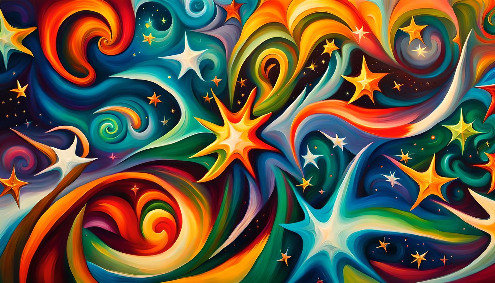 Electromagnetic Star Cluster Formation in Impasto Painting